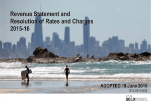 Revenue Statement and Resolution of Rates and Charges 2015-16