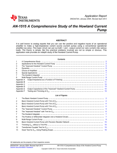 AN-1515 A Comprehensive Study of the Howland Current Pump