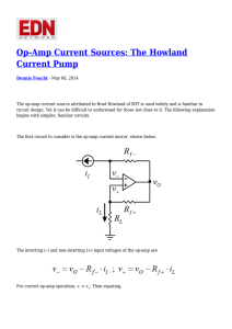 Op-Amp Current Sources: The Howland Current Pump