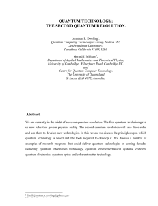 quantum technology: the second quantum revolution.