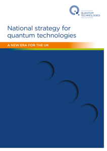 National strategy for quantum technologies
