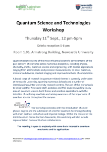 Quantum Science and Technologies Workshop