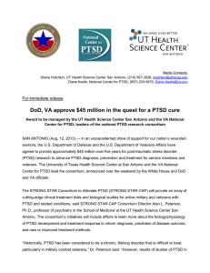 DoD, VA approve $45 million in the quest for a PTSD cure