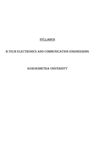 Syllabus B.tech electronics And Communication Engineering