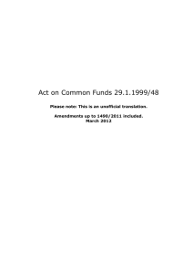 Act on Common Funds 29.1.1999/48