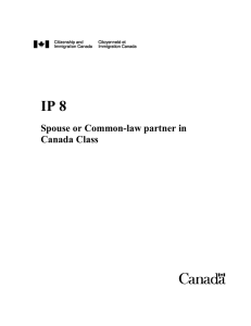 IP8 Spouse or Common-law partner in Canada Class