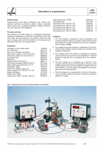 LEP 5.3.01 Hall effect in p-germanium