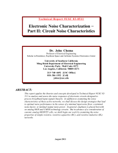 Electronic Noise Characterization − Part II