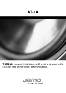 WARNING: Improper installation could result in damage to the