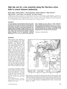 High slip rate for a low seismicity along the Palu