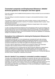 Connected companies and Employment Allowance