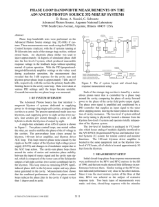 Phase Loop Bandwidth Measurements on the Advanced Photon