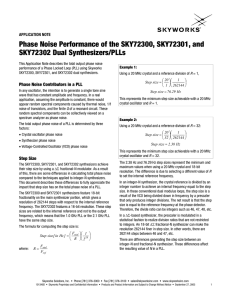 Phase Noise Performance of the SKY72300, SKY72301