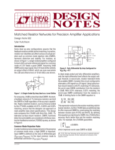 Matched Resistor Networks for Precision Amplifier Applications