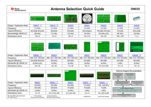 DN035 -- Antenna Quick Guide (Rev. A)