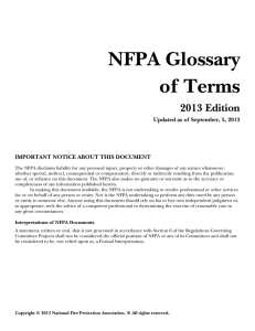 NFPA Glossary of Terms