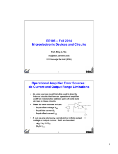 Non-ideal Op Amp: offset, slew rate