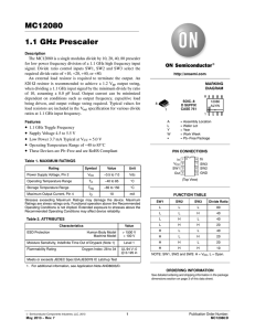 MC12080 - 1.1 GHz Prescaler