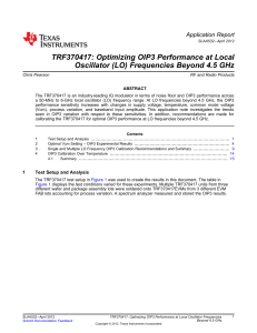 Optimizing OIP3 performance at LO frequencies beyond 4.5GHz
