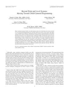 Beyond Point and Level Systems: Moving Toward Child