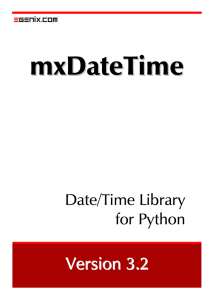 mxDateTime - Date/Time Library for Python