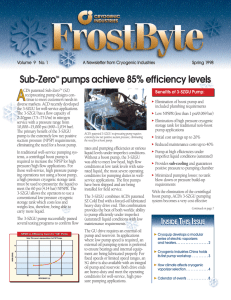 Sub-ZeroTM pumps achieve 85% efficiency levels