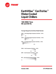 EarthWise™ CenTraVac™ Water-Cooled Liquid Chillers