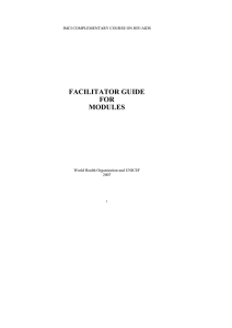 facilitator guide for modules