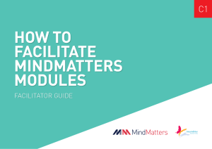 How To Facilitate MindMatters Modules