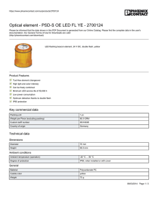 Optical element - PSD-S OE LED FL YE - 2700124 - Digi-Key