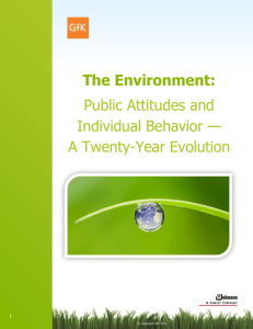 The Environment: Public Attitudes and Individual Behavior — A