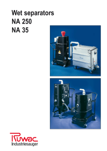 Wet separators NA 250 NA 35 - Ruwac Industriesauger GmbH