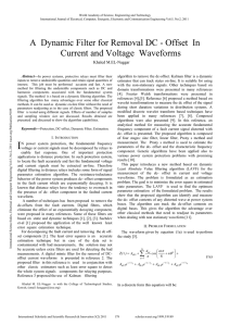 A Dynamic Filter for Removal DC - Offset In Current