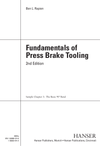 Fundamentals of Press Brake Tooling