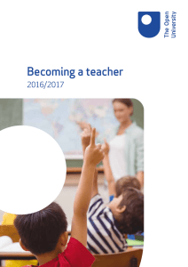 Becoming a teacher - The Open University