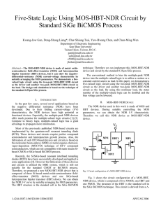 Five-State Logic Using MOS-HBT-NDR Circuit by Standard SiGe