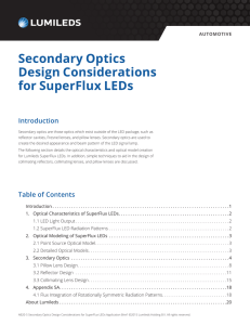 Secondary Optics Design Considerations for SuperFlux LEDs