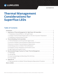 Thermal Management Considerations for SuperFlux LEDs