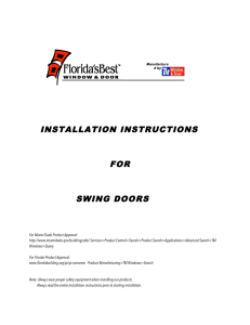 installation instructions for swing doors