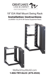19" EIA Wall Mount Swing Rack Installation Instructions