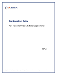 Meru Networks Off-Box / External Captive Portal
