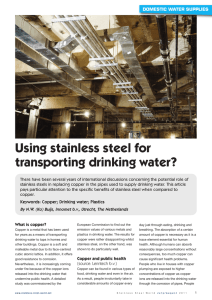 Using stainless steel for transporting drinking water?