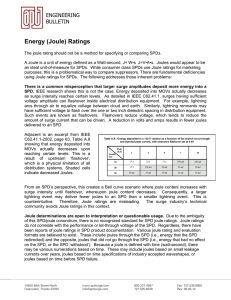Energy (Joule) Ratings