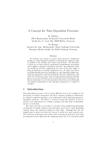 A Concept for Time-Dependent Processes 1 Introduction