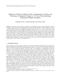Influence of Slots and Rotor Poles Combinations on Noise and