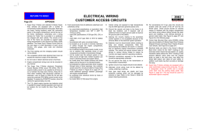 ELECTRICAL WIRING CUSTOMER ACCESS CIRCUITS