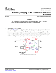 Minimizing Ringing at the Switch Node of a Boost Converter