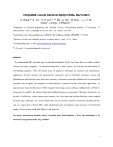 Integrated Circuits Based on Bilayer MoS2 Transistors