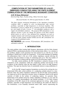 Journal of Engineering Sciences, Assiut University, Vol