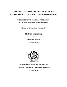 control techniques for dc-dc buck converter with improved